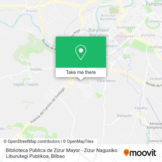 Biblioteca Pública de Zizur Mayor - Zizur Nagusiko Liburutegi Publikoa map