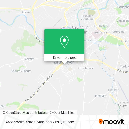Reconocimientos Médicos Zizur map