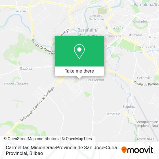 Carmelitas Misioneras-Provincia de San José-Curia Provincial map