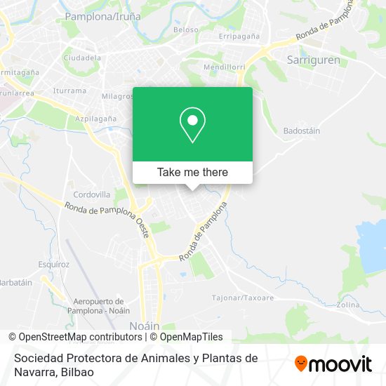 Sociedad Protectora de Animales y Plantas de Navarra map