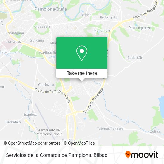 Servicios de la Comarca de Pamplona map