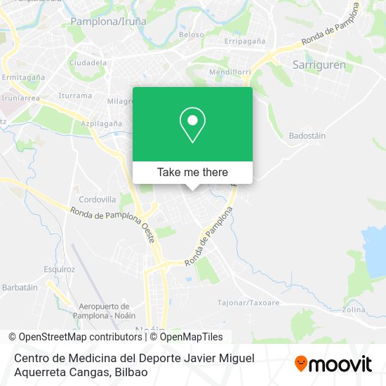 Centro de Medicina del Deporte Javier Miguel Aquerreta Cangas map
