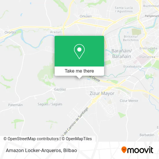 Amazon Locker-Arqueros map