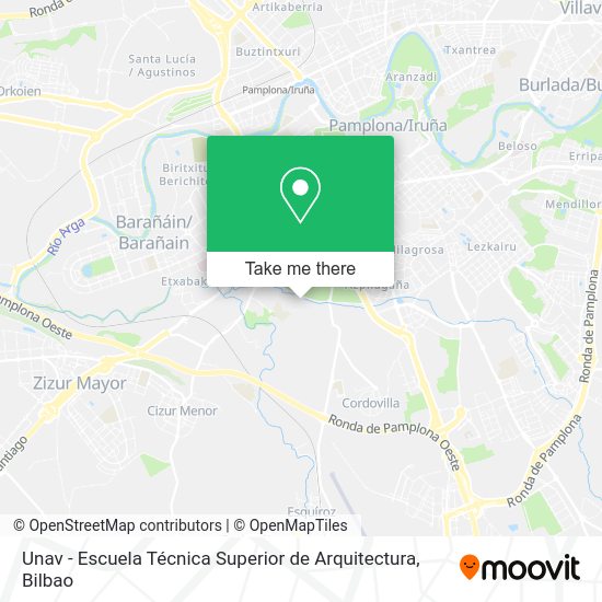 Unav - Escuela Técnica Superior de Arquitectura map