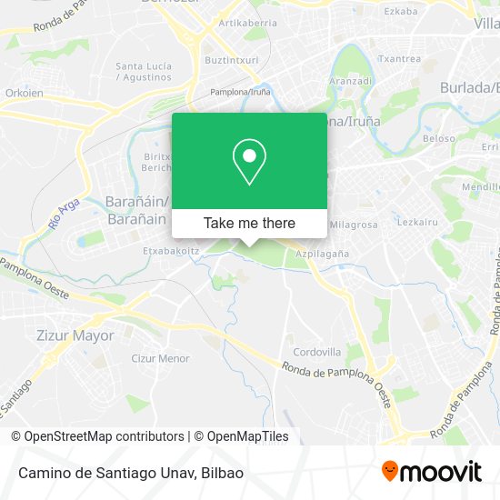 Camino de Santiago Unav map