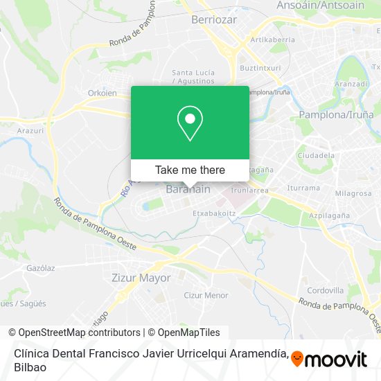 Clínica Dental Francisco Javier Urricelqui Aramendía map