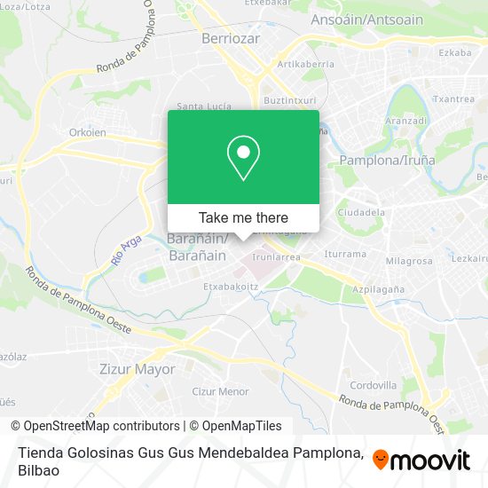 Tienda Golosinas Gus Gus Mendebaldea Pamplona map