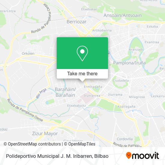 Polideportivo Municipal J. M. Iribarren map