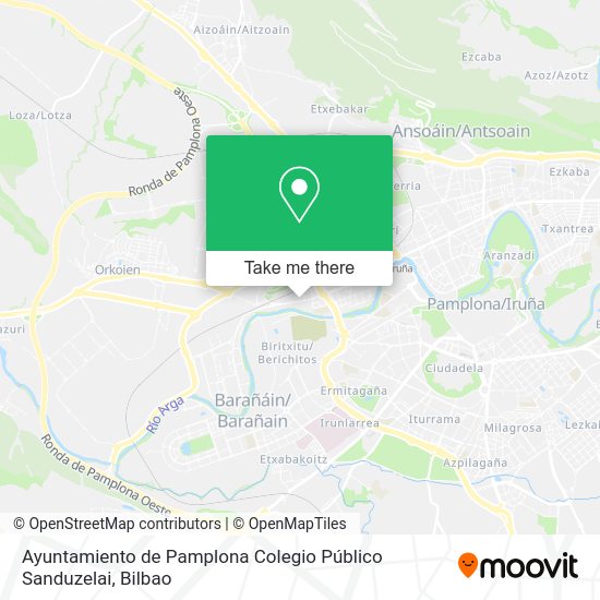 Ayuntamiento de Pamplona Colegio Público Sanduzelai map