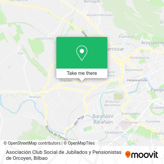 Asociación Club Social de Jubilados y Pensionistas de Orcoyen map