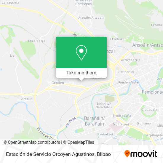 Estación de Servicio Orcoyen Agustinos map