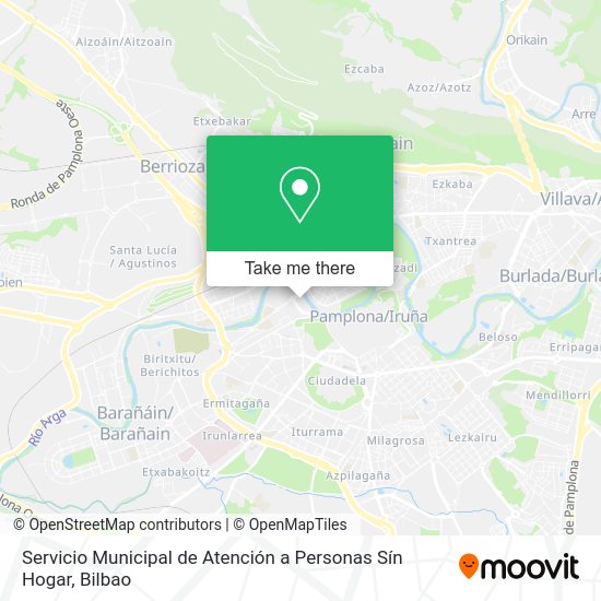 Servicio Municipal de Atención a Personas Sín Hogar map