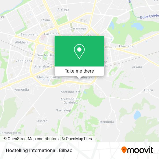 Hostelling International map