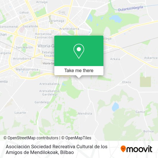 Asociación Sociedad Recreativa Cultural de los Amigos de Mendilokoak map