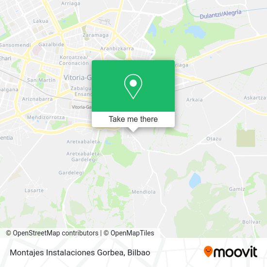 Montajes Instalaciones Gorbea map