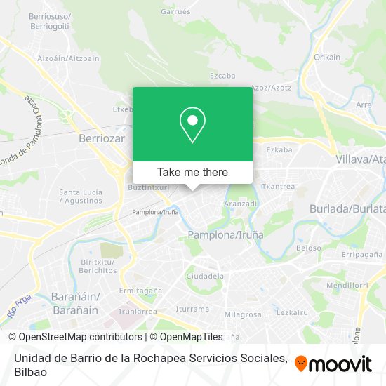 Unidad de Barrio de la Rochapea Servicios Sociales map