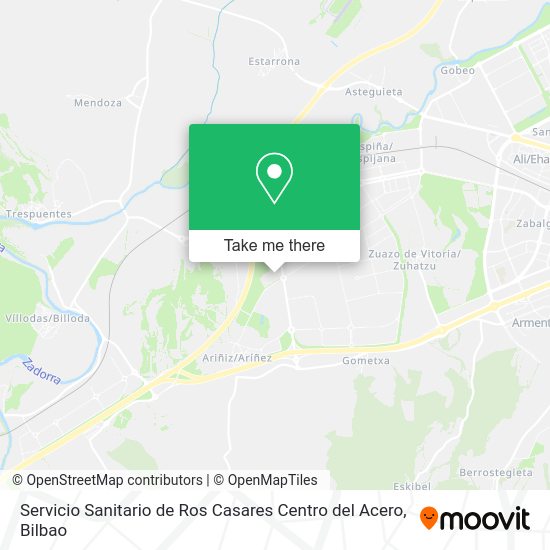 Servicio Sanitario de Ros Casares Centro del Acero map