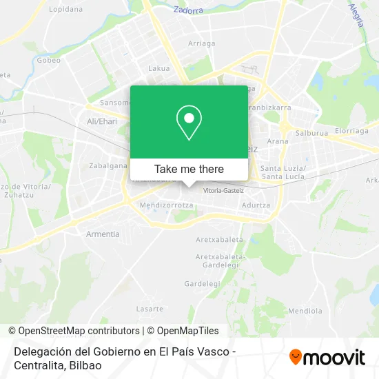 Delegación del Gobierno en El País Vasco - Centralita map