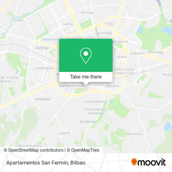 Apartamentos San Fermín map