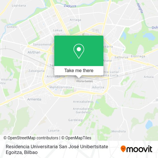 Residencia Universitaria San José Unibertsitate Egoitza map