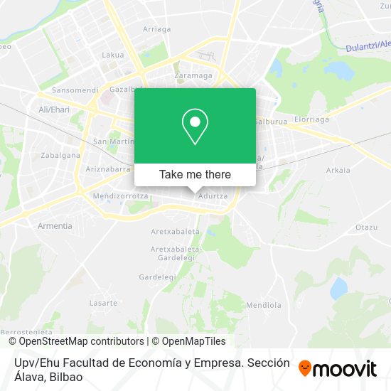 Upv / Ehu Facultad de Economía y Empresa. Sección Álava map