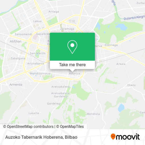 Auzoko Tabernarik Hoberena map