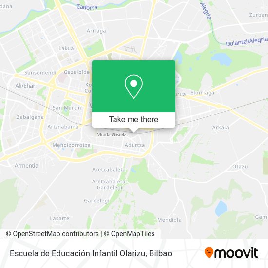 Escuela de Educación Infantil Olarizu map