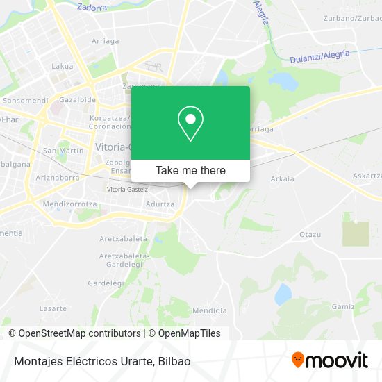 Montajes Eléctricos Urarte map