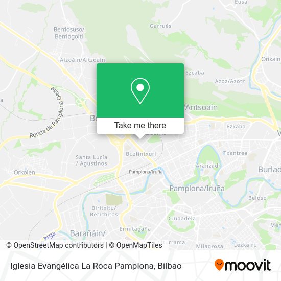 Iglesia Evangélica La Roca Pamplona map