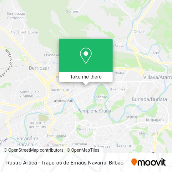 Rastro Artica - Traperos de Emaús Navarra map