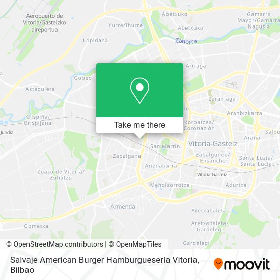 Salvaje American Burger Hamburguesería Vitoria map
