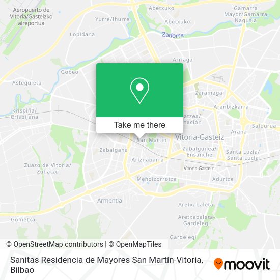 Sanitas Residencia de Mayores San Martín-Vitoria map