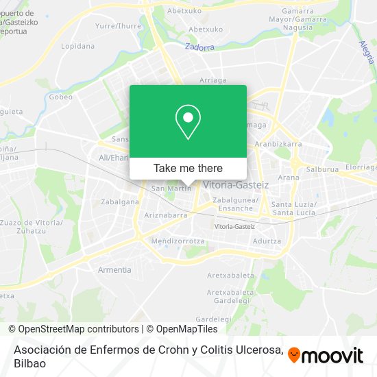 Asociación de Enfermos de Crohn y Colitis Ulcerosa map