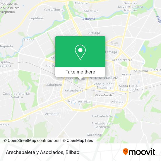Arechabaleta y Asociados map