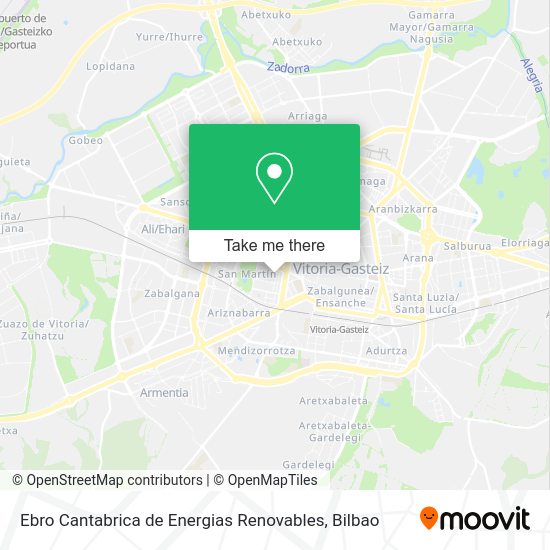 Ebro Cantabrica de Energias Renovables map