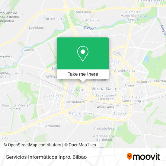 Servicios Informáticos Inpro map