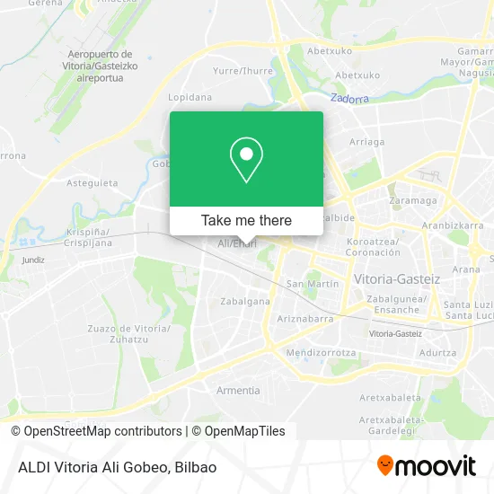 mapa ALDI Vitoria Ali Gobeo