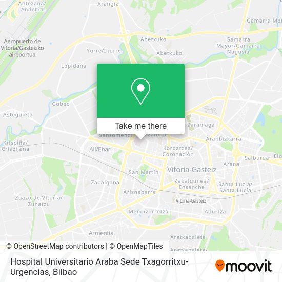 Hospital Universitario Araba Sede Txagorritxu-Urgencias map
