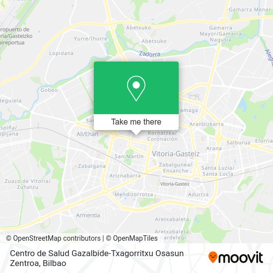 Centro de Salud Gazalbide-Txagorritxu Osasun Zentroa map
