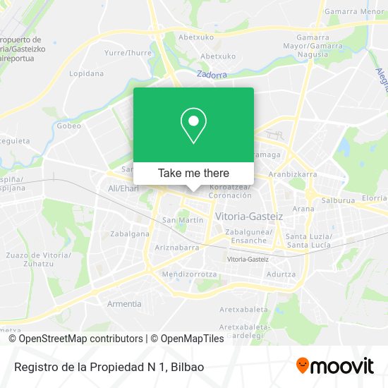 Registro de la Propiedad N 1 map
