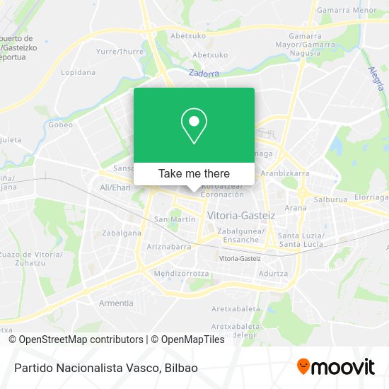 Partido Nacionalista Vasco map