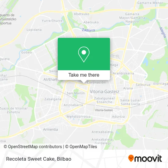 Recoleta Sweet Cake map
