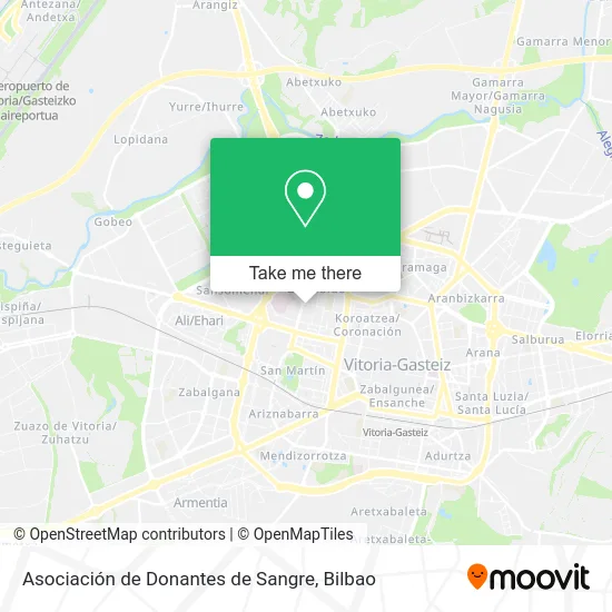 Asociación de Donantes de Sangre map