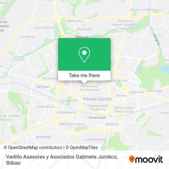 Vadillo Asesores y Asociados Gabinete Jurídico map