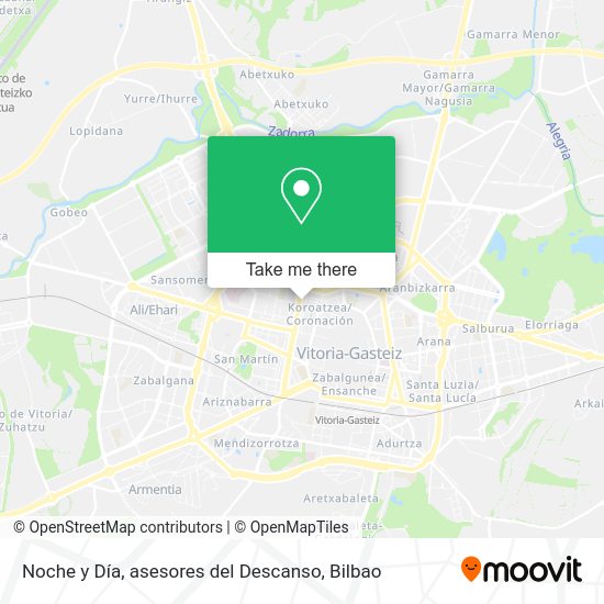 Noche y Día, asesores del Descanso map