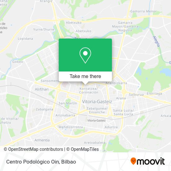Centro Podológico Oin map