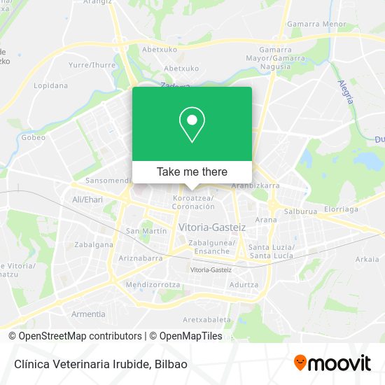 Clínica Veterinaria Irubide map