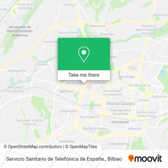 Servicio Sanitario de Telefónica de España. map