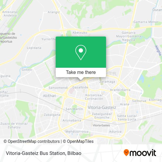 Vitoria-Gasteiz Bus Station map