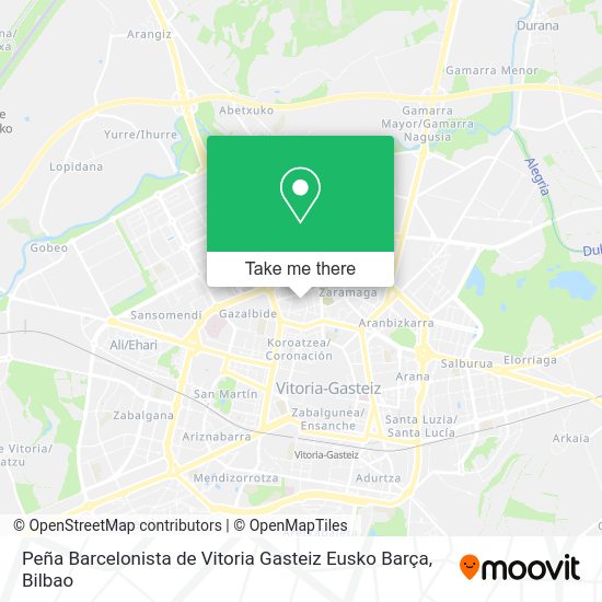 Peña Barcelonista de Vitoria Gasteiz Eusko Barça map
